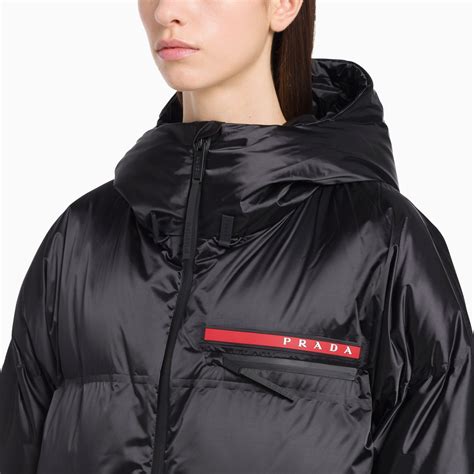 prada nylon down jacket|prada nylon jacket women's.